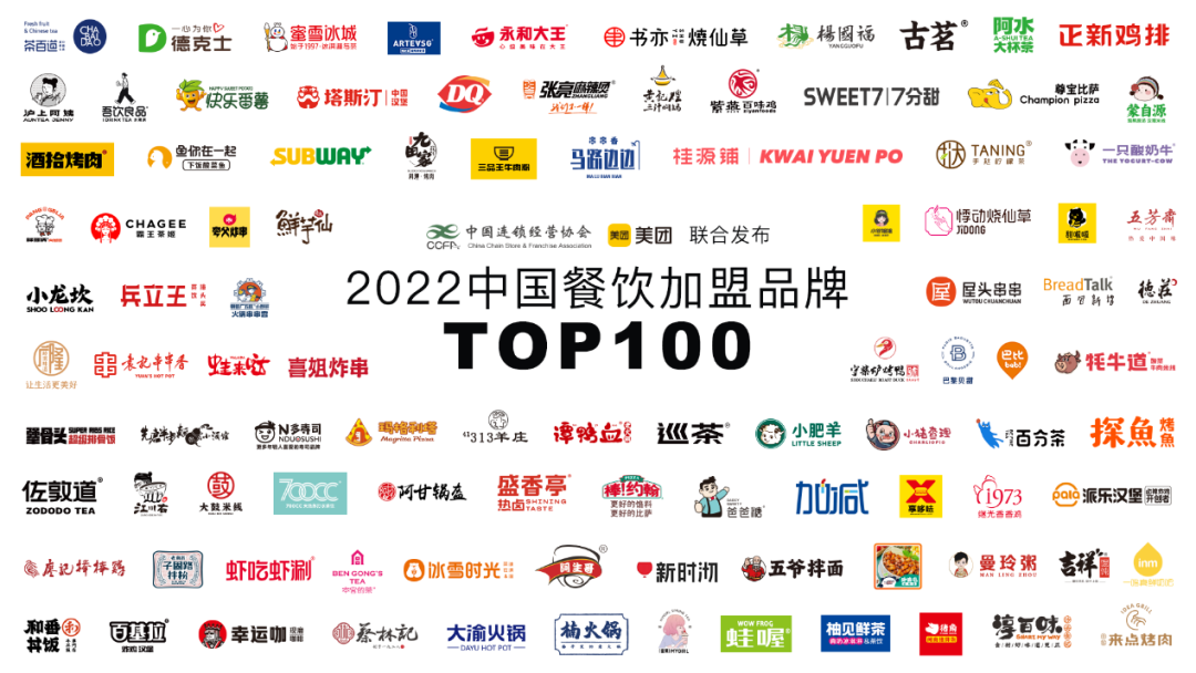 龙岗2022中国餐饮加盟品牌TOP100，看看有没有你的品牌